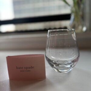 Kate Spade Polka-Dot stemless wine glasses (set of 4)